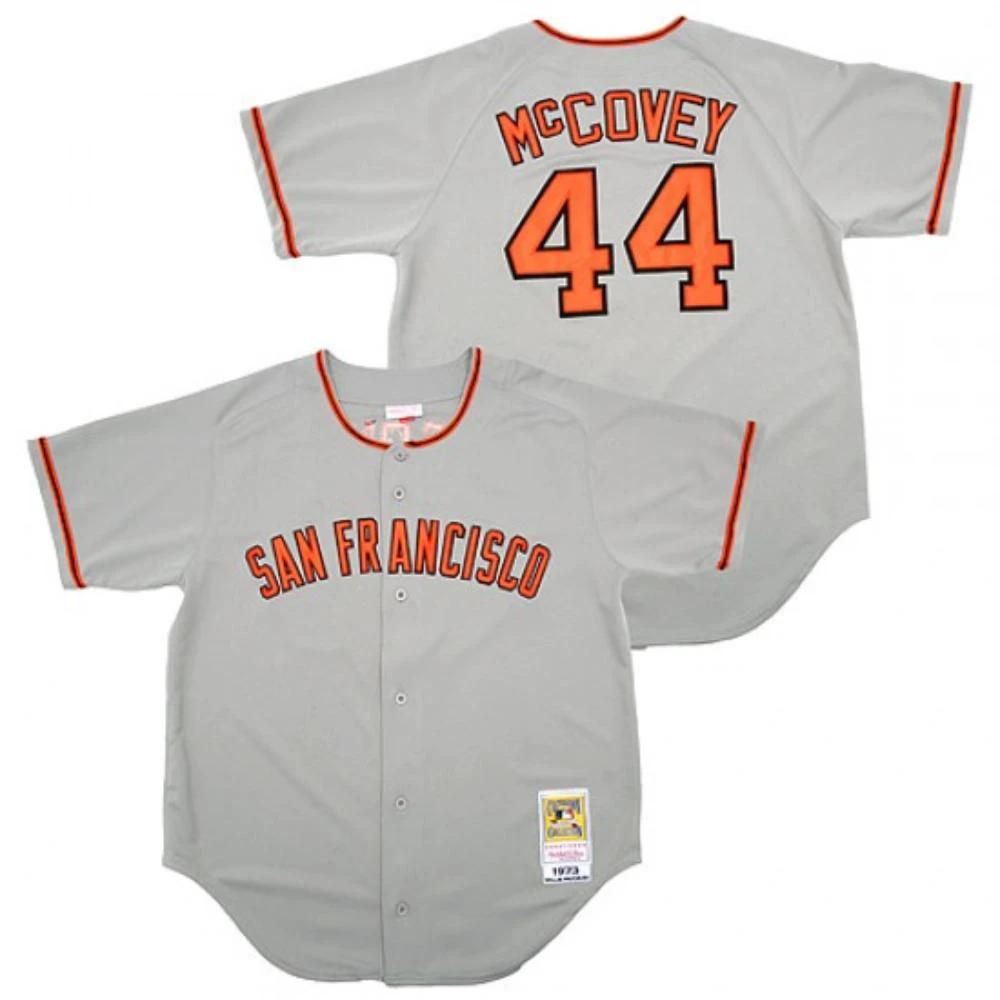 San Francisco Giants Willie McCovey Gray 1973 Throwback Jersey by My Store