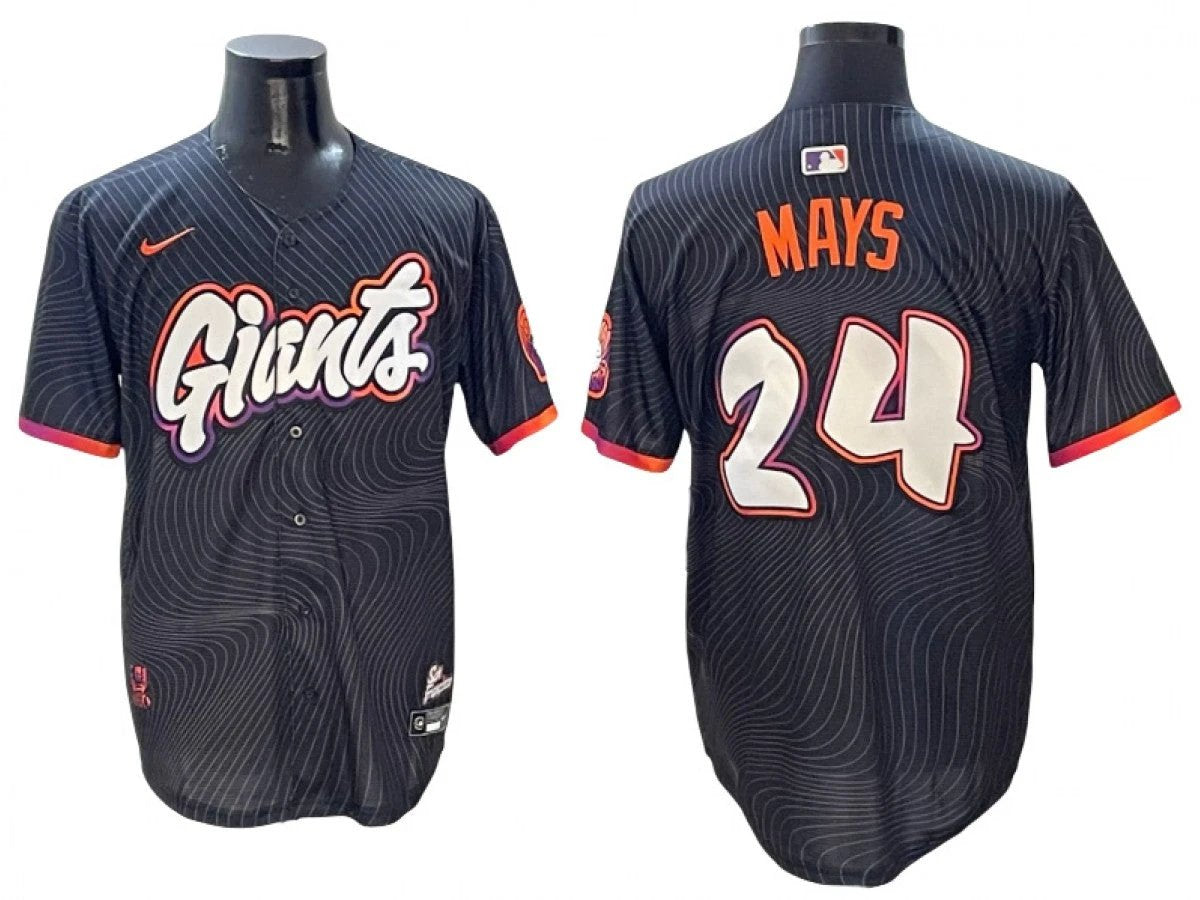 San Francisco Giants #24 Willie Mays Black 2025 City Connect Jersey by My Store