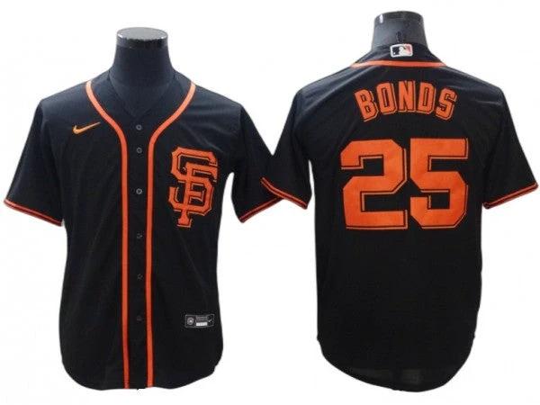 San Francisco Giants #25 Barry Bonds Black Alternate Cool Base Jersey by My Store
