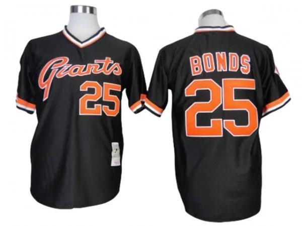 San Francisco Giants #25 Barry Bonds Black Throwback Jersey by My Store