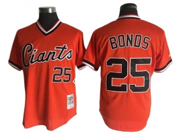 San Francisco Giants #25 Barry Bonds Orange Throwback Jersey by My Store