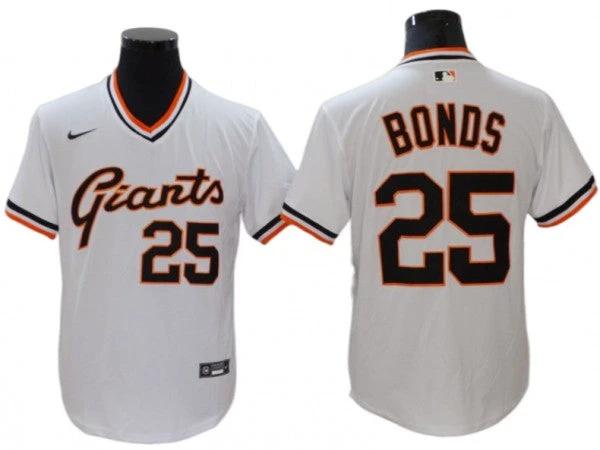 San Francisco Giants #25 Barry Bonds White Cooperstown Jersey by My Store