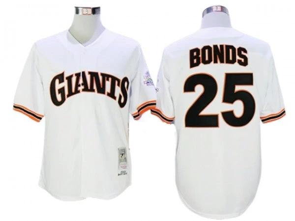 San Francisco Giants #25 Barry Bonds White Throwback Jersey by My Store