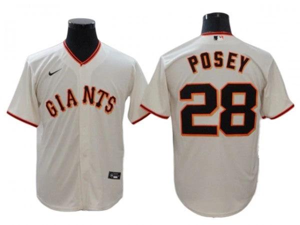 San Francisco Giants #28 Buster Posey Cream Home Cool Base Jersey by My Store