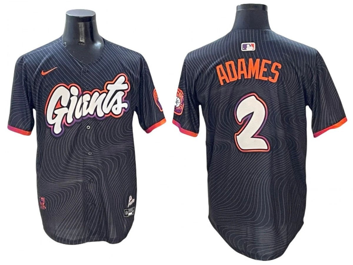 San Francisco Giants #2 Willy Adames Black 2025 City Connect Jersey by My Store
