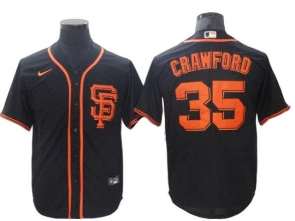 San Francisco Giants #35 Brandon Crawford Black Alternate Cool Base Jersey by My Store