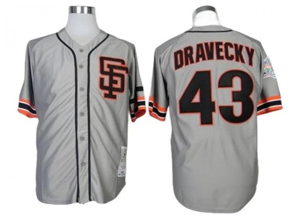 San Francisco Giants #43 Dave Dravecky Gray Throwback Jersey by My Store