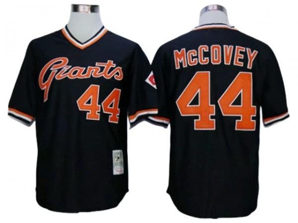 San Francisco Giants #44 Willie McCovey Black Throwback Jersey by My Store