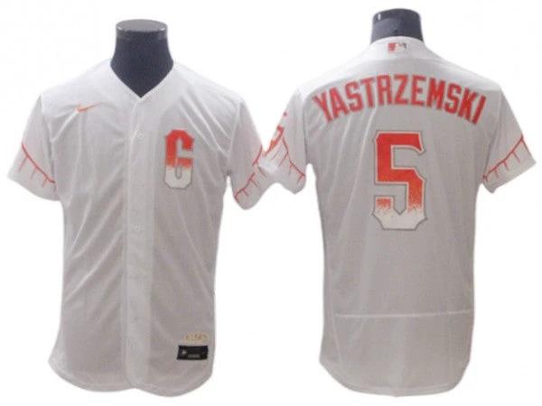 San Francisco Giants #5 Mike Yastrzemski White City Connect Flex Base Jersey by My Store