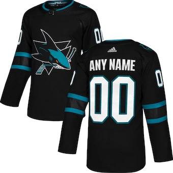 San Jose Sharks Black Alternate Custom Jersey by Hockey David