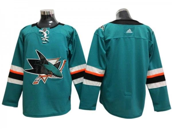 San Jose Sharks Blank Teal Home Jersey by Hockey David