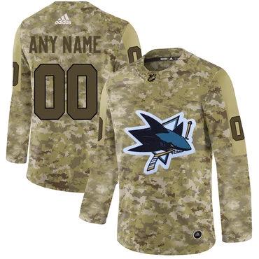 San Jose Sharks Camo Customized Jersey by Hockey David