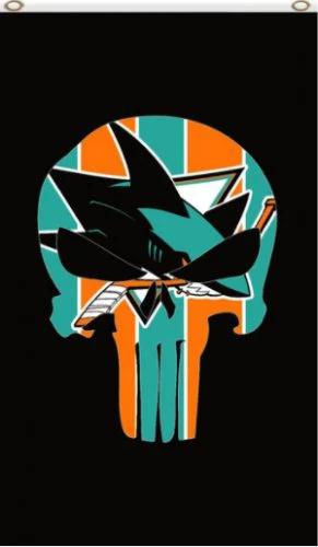 San Jose Sharks Custom Vertical Flag 3X5Ft Polyester Digital Print Banner USA by flagsjustdoit