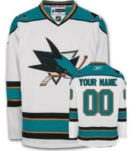 San Jose Sharks Customized White Jersey by Hockey David