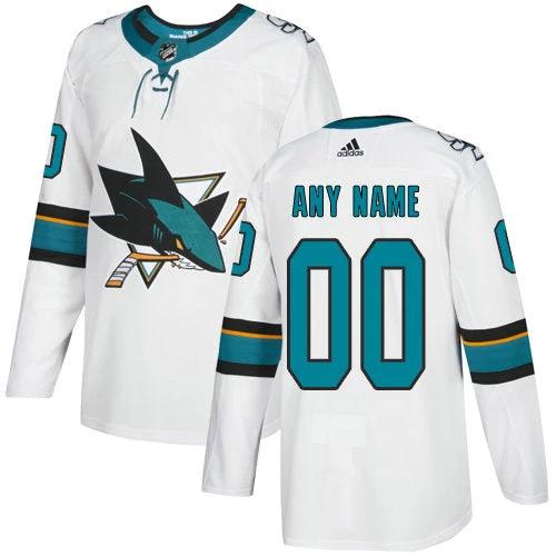 San Jose Sharks NHL White Customized Jersey (Copy) by Hockey David