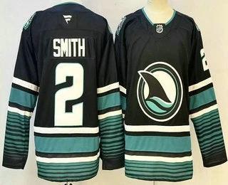 San Jose Sharks #2 Will Smith Black Authentic Jersey Stitched by Hockey David