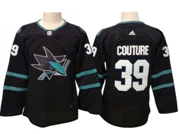 San Jose Sharks #39 Logan Couture Black Alternate Jersey by Hockey David