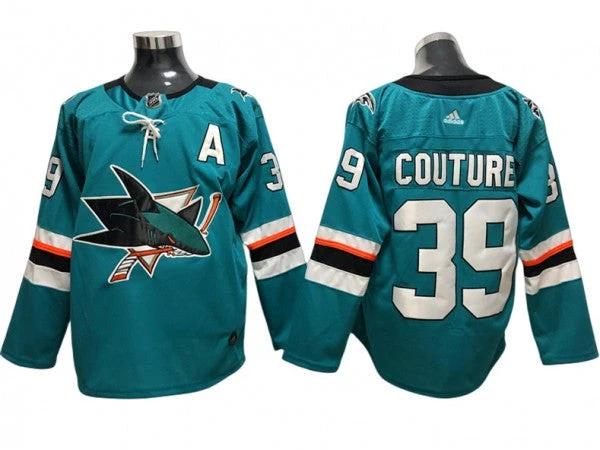 San Jose Sharks #39 Logan Couture Teal Home Jersey by Hockey David