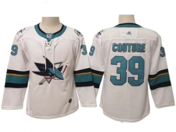 San Jose Sharks #39 Logan Couture White Away Jersey by Hockey David