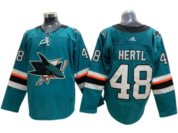 San Jose Sharks #48 Tomas Hertl Teal Home Jersey by Hockey David