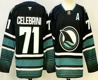 San Jose Sharks #71 Macklin Celebrini Black Authentic Jersey Stitched by Hockey David