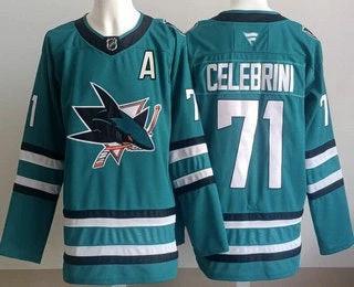 San Jose Sharks #71 Macklin Celebrini Teal Authentic Jersey Stitched by Hockey David