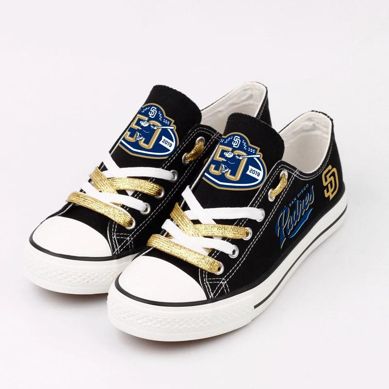 San Diego Padres Limited Print Low Top Canvas Shoes Sport Sneakers For Men Women Fans by Crocs