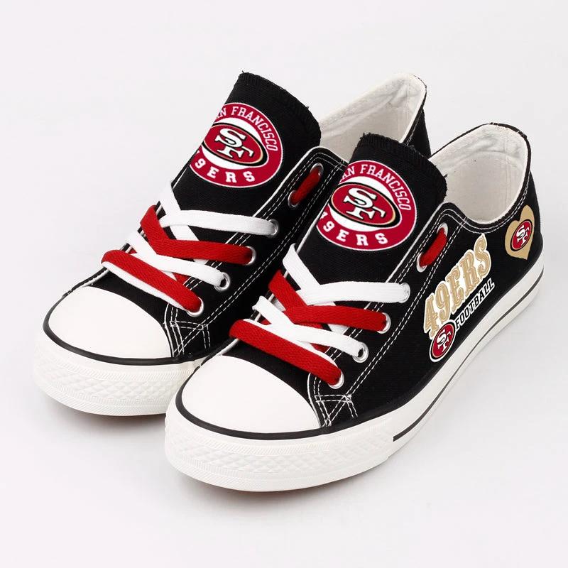 San Francisco 49ers Low Top Canvas Sport Sneakers Shoes For Men Women Fans by Crocs