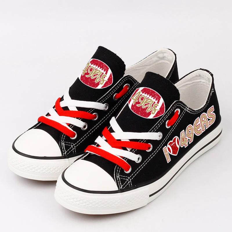 San Francisco 49ers Low Top Canvas Sport Sneakers Shoes For Men Women Fans by Crocs