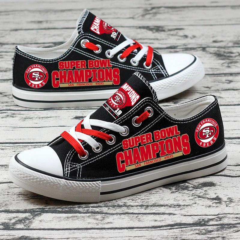 San Francisco 49ers Low Top Canvas Sport Sneakers Shoes For Men Women Fans by Crocs