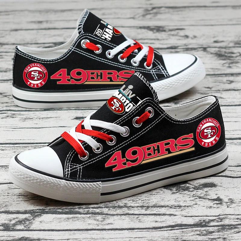 San Francisco 49ers Low Top Canvas Sport Sneakers Shoes For Men Women Fans by Crocs