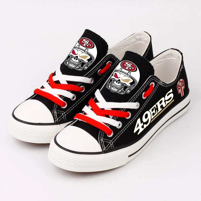 San Francisco 49ers Low Top Canvas Sport Sneakers Shoes For Men Women Fans by Crocs