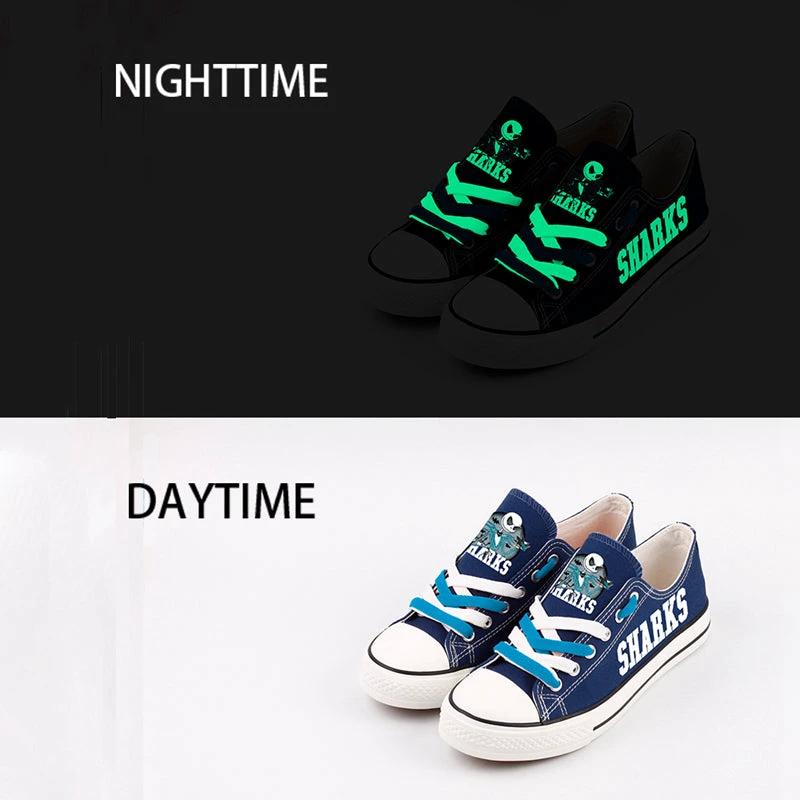 San Jose Sharks Low Top Canvas Sport Sneakers Shoes For Men Women Fans by Crocs