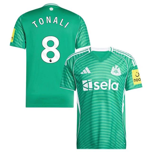 Sandro Tonali #8 Newcastle United 2025-26 Away Match Jersey – Green by Soccer Jersey