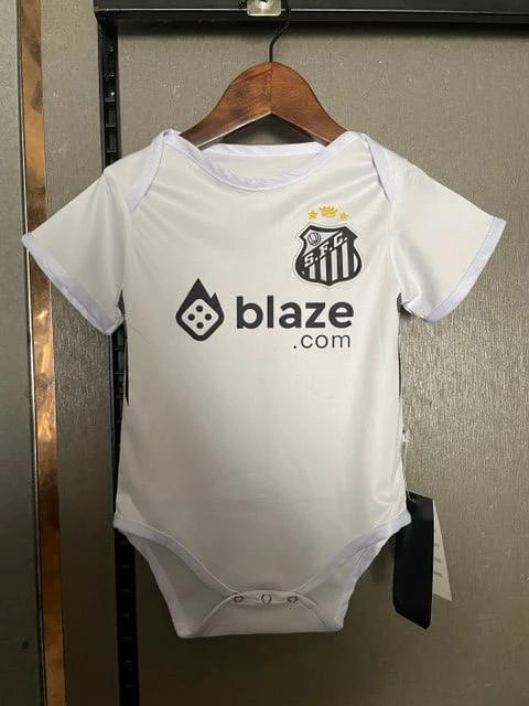 Santos 2025-26 Future Peixe Star Soccer Baby Bodysuit – White by Soccer Jersey