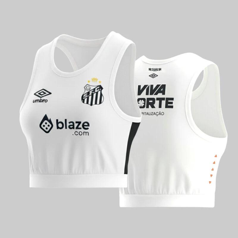 Santos 2025-26 Home Crop Women’s Jersey Iconic Fan Comfort – White by Soccer Jersey