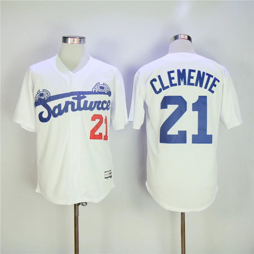 Santurce Crabbers #21 Roberto Clemente Movie Baseball Jersey by My Store