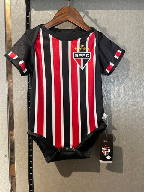 São Paulo FC 202526 Infant Tricolor Pride Soccer Baby Bodysuit – Black red by Soccer Jersey