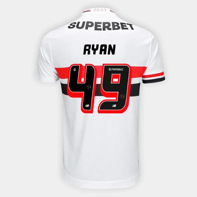 Sao Paulo FC RYAN 49 Home 2025-26 Jersey – White by Soccer Jersey