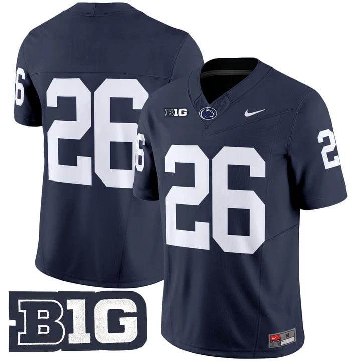 Saquon Barkley Jersey #26 No Name Penn State Nittany Lions 2025 Stitched Navy by My Store NCAA Football Jerseys