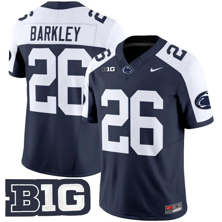 Saquon Barkley Jersey #26 Penn State Limited 2025 Stitched Navy Alternate by My Store