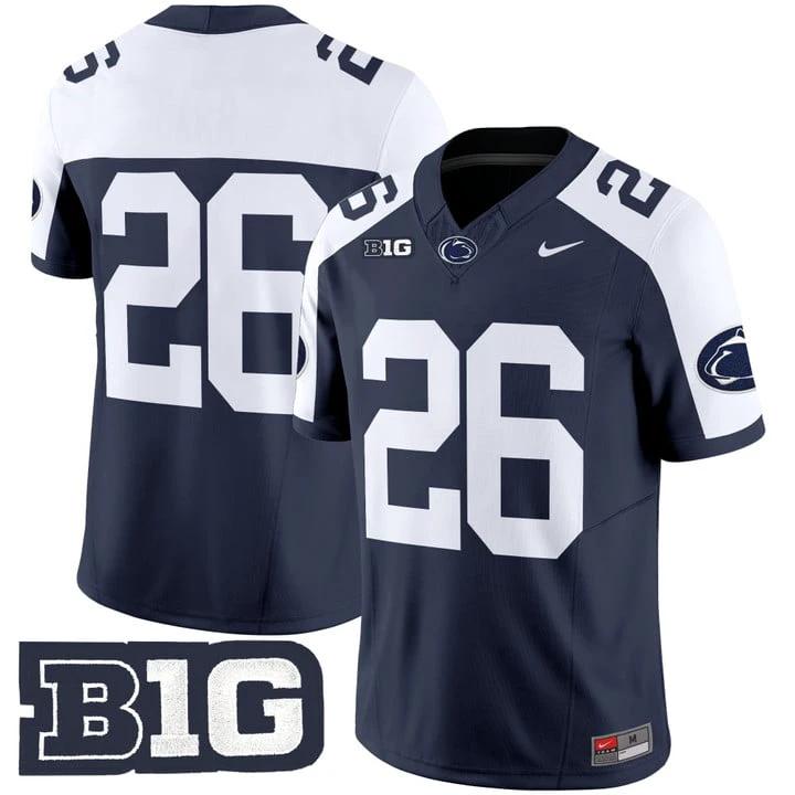 Saquon Barkley Jersey #26 No Name Penn State Nittany Lions 2025 Stitched by My Store NCAA Football Jerseys