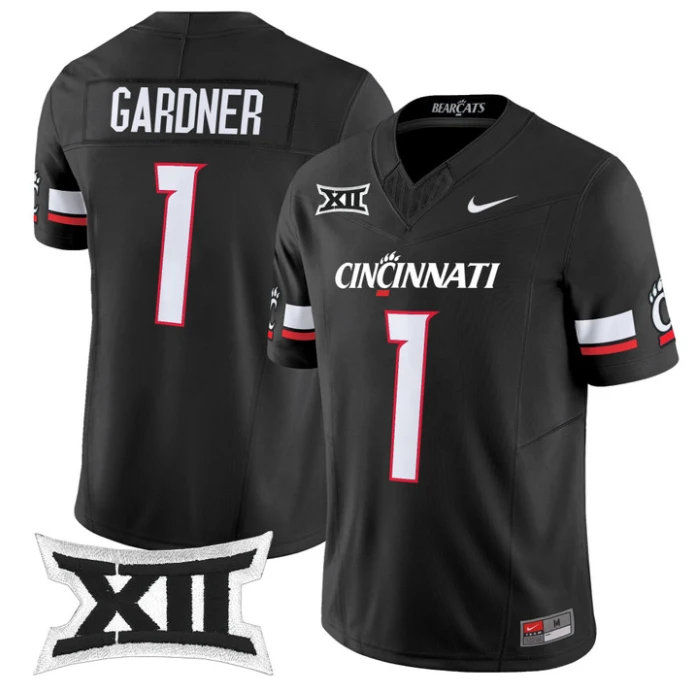 Sauce Gardner Jersey #1 Cincinnati Bearcats 2025 Vapor Limited Stitched Black by NCAA Football Jersey
