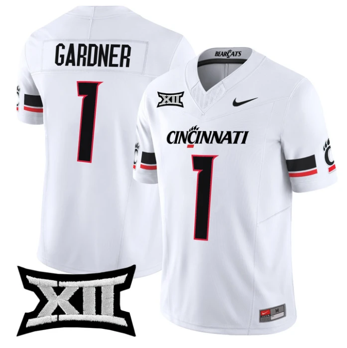 Sauce Gardner Jersey #1 Cincinnati Bearcats 2025 Vapor Limited Stitched White by NCAA Football Jersey