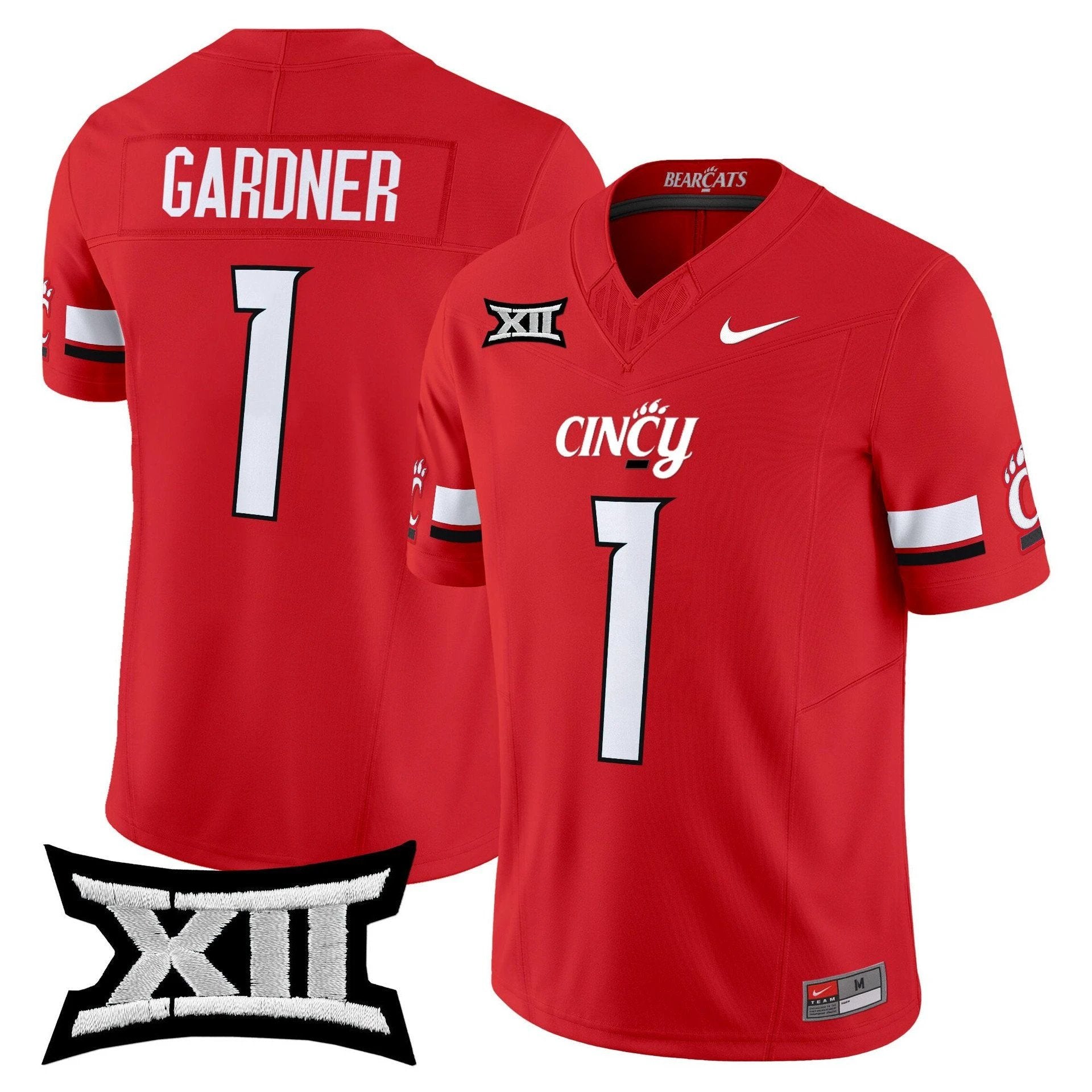 Sauce Gardner Jersey #1 Cincinnati Bearcats 2025 Vapor Limited Stitched by My Store NCAA Football Jerseys