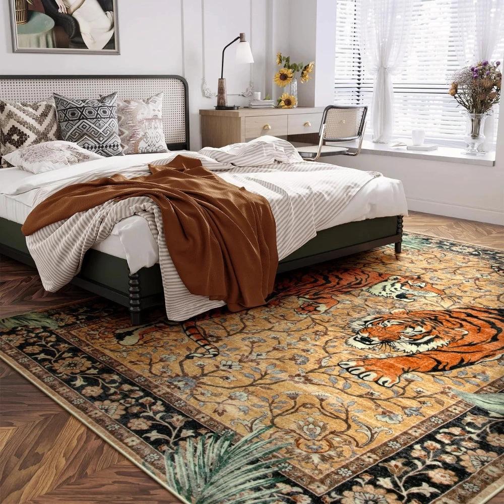 Savage Grace Tiger Tapestry Carpet Rug by Casa & Beyond