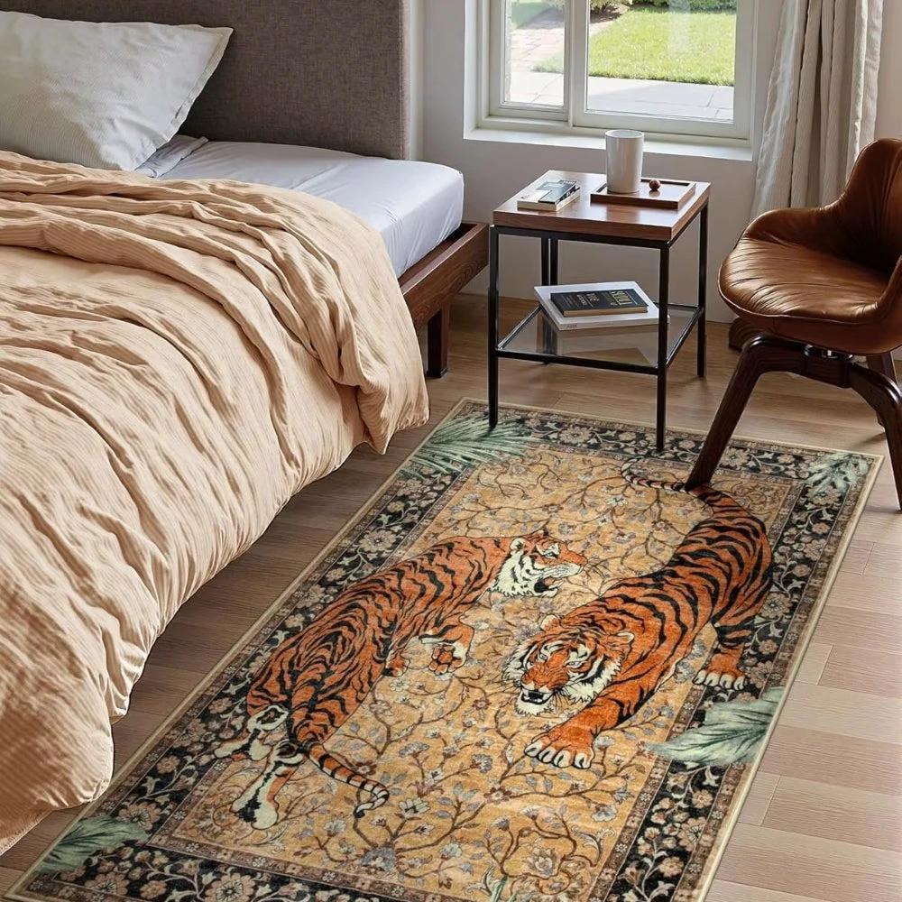 Savage Grace Tiger Tapestry Carpet Rug by Casa & Beyond