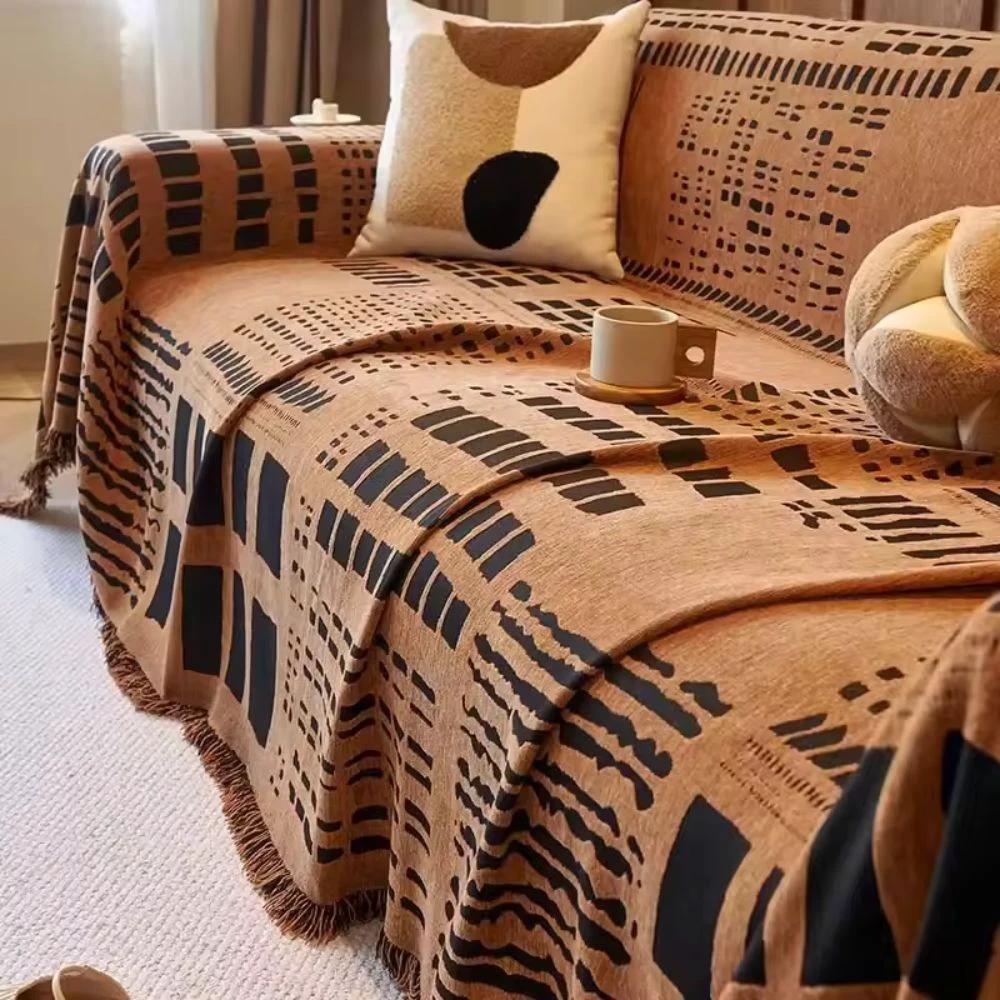 Savanna Geo Chenille Sofa Cover by Casa & Beyond