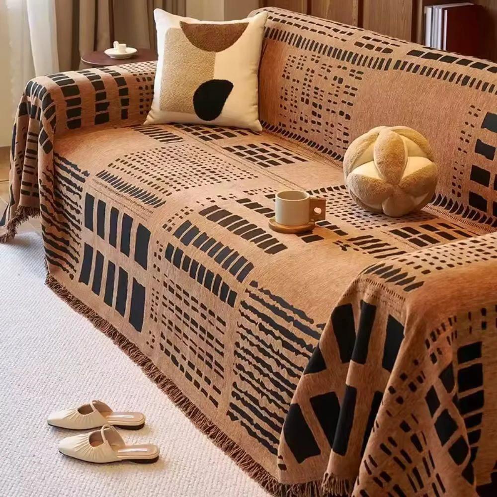 Savanna Geo Chenille Sofa Cover by Casa & Beyond