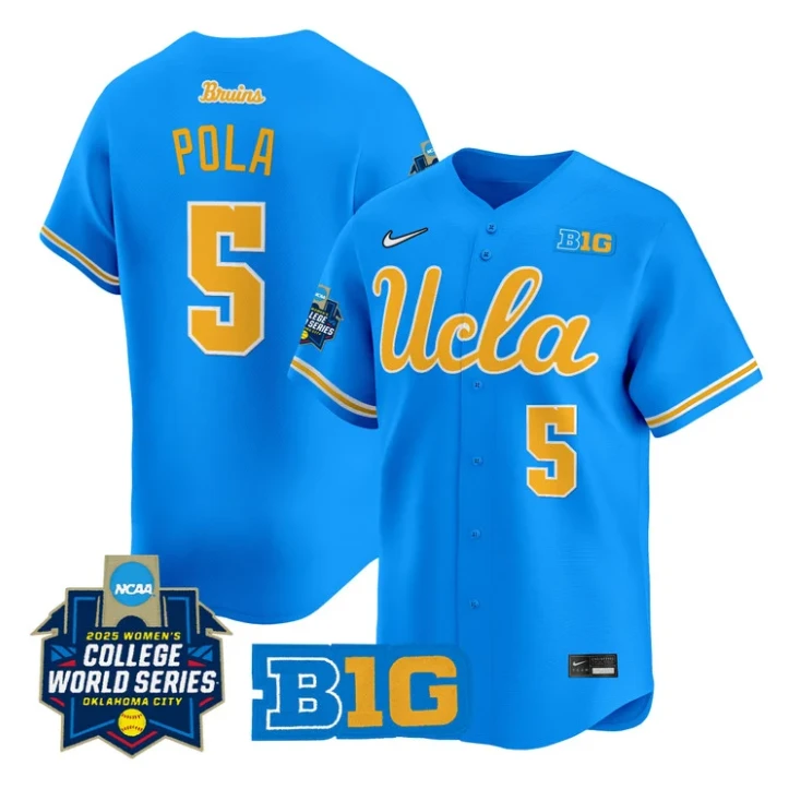 Savannah Pola Jersey #5 UCLA Bruins Softball 2025 World Series Stitched Pinstripe by My Store